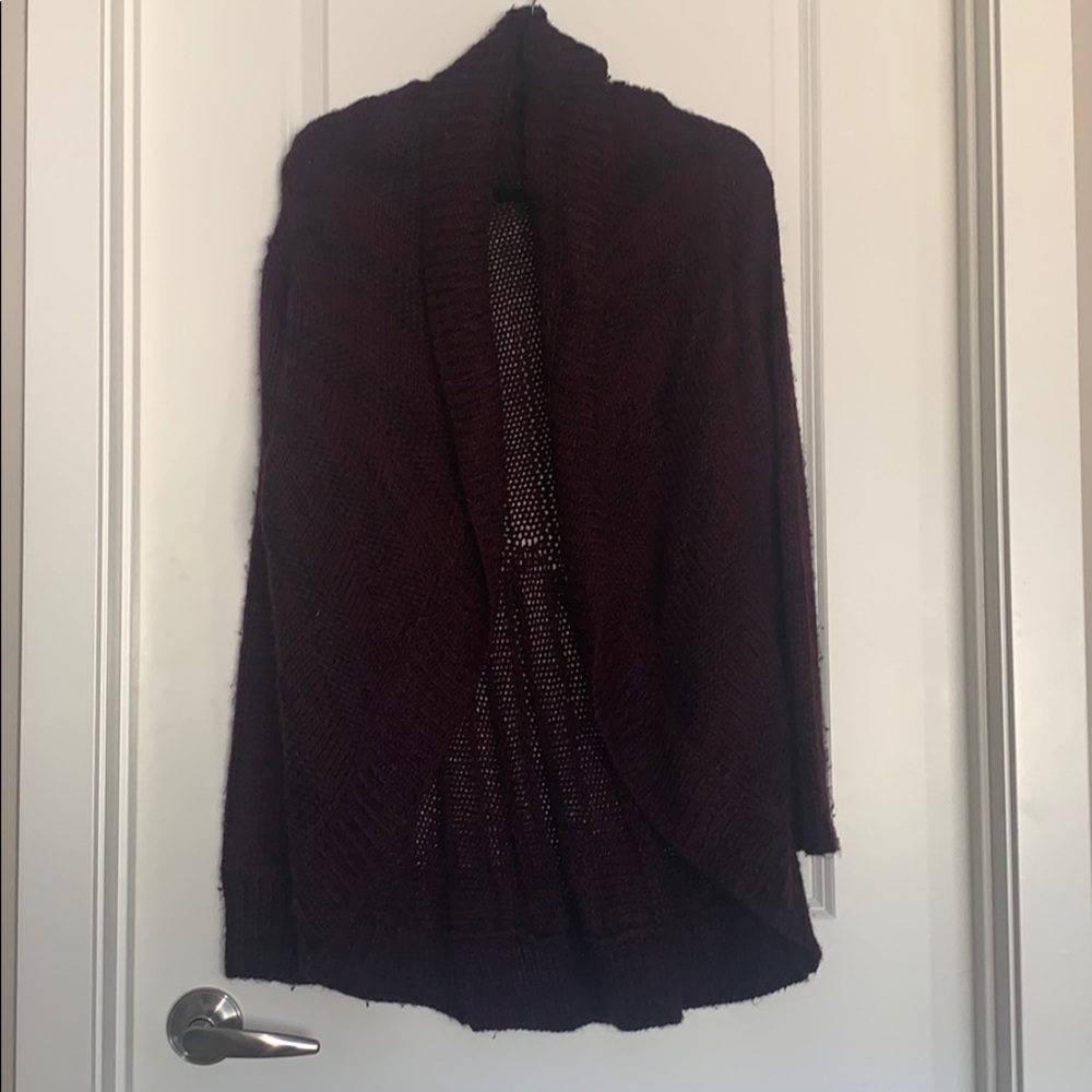 Burgundy chunky knit sweater